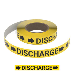 Discharge (Yellow) - Pipe Marking Roll